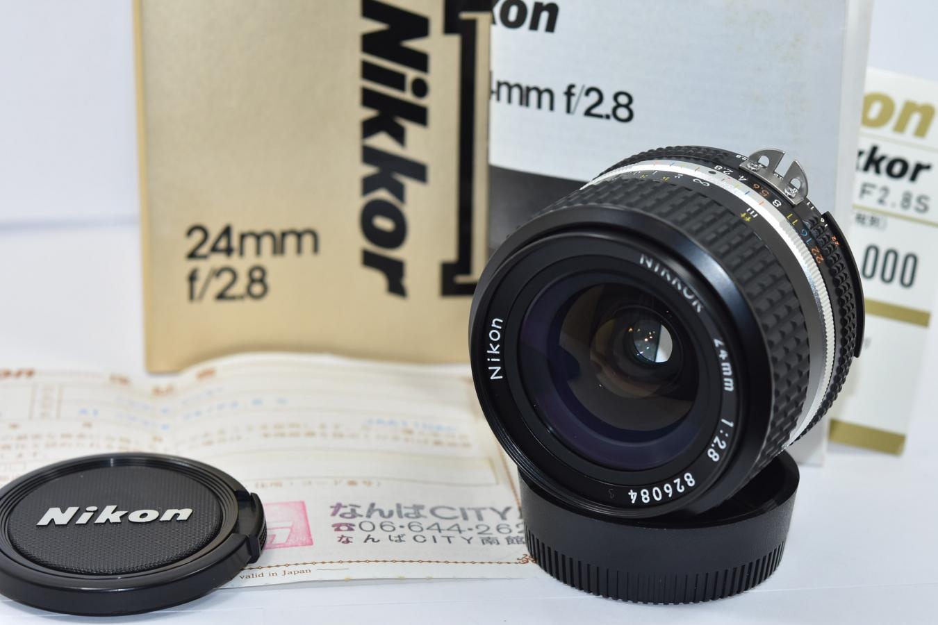 【コレクション向け】 Ai-S NIKKOR 24mm F2.8 元箱付一式 【製造打ち切り最終定価77000円】