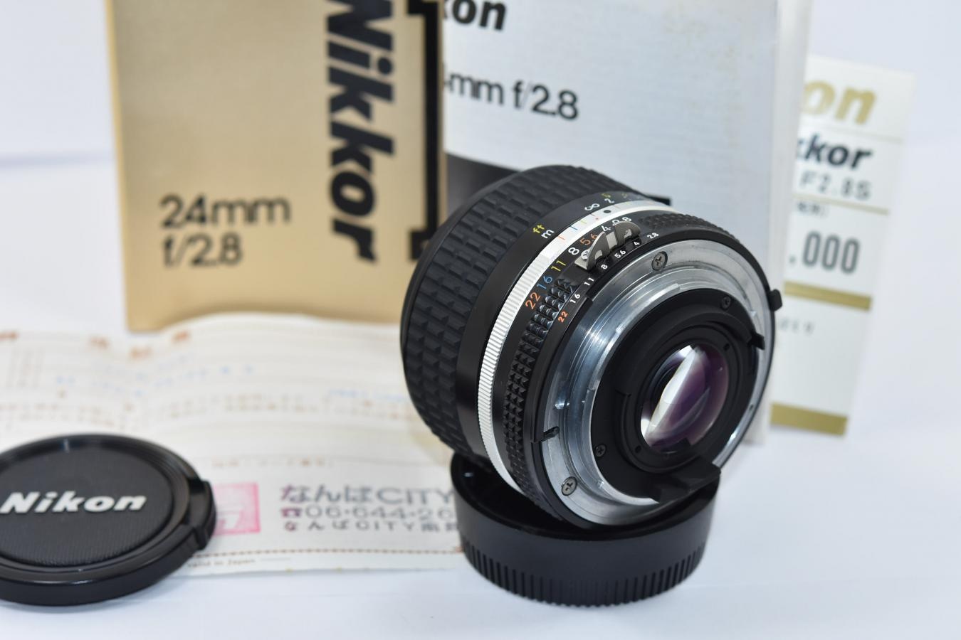 【コレクション向け】 Ai-S NIKKOR 24mm F2.8 元箱付一式 【製造打ち切り最終定価77000円】