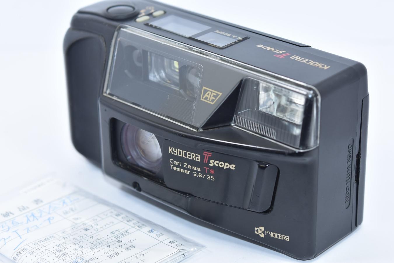 【希 少】KYOCERA Tscope 整備済【Carl Zeiss T* Tessar 35/2.8 レンズ搭載】