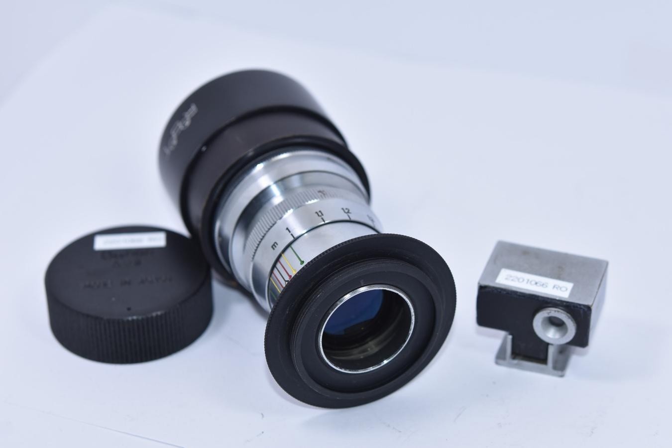 【希 少】Schneider-Kreuzach Tele-Xenar 75mm F3.8 純正フード、ファインダー付 【ROBOT→LEICA Lマウント変換アダプター付】