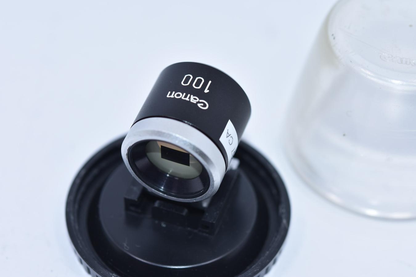 Canon 100mm VIEW FINDER 純正プラスチックケース付 【パララックス自動補正型】