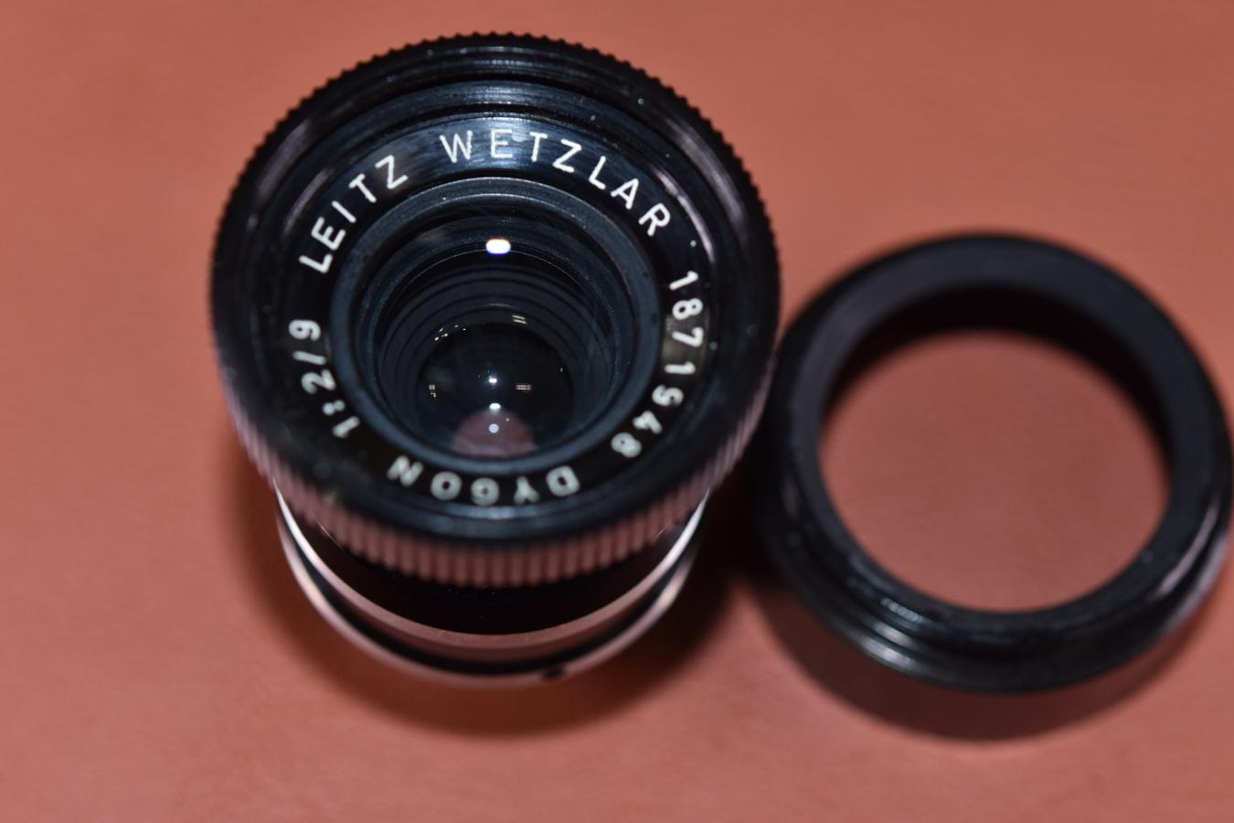 【希 少】LEITZ WETZLAR DYGON 9mm F2 純正フード付 【LEICINA用レンズ】