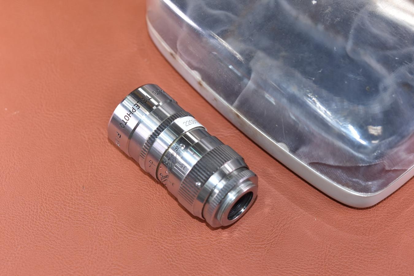 【希 少】SUN TELEPHOTO 1 1/2 Inch F1.9 専用プラスチックケース付 【Dマウントレンズ】