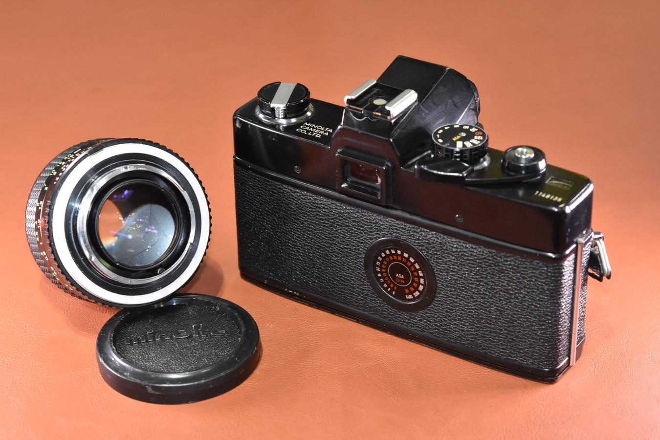 minolta SRT SUPER ブラック MC ROKKOR-PG 50/1.4付 【モルト交換済】