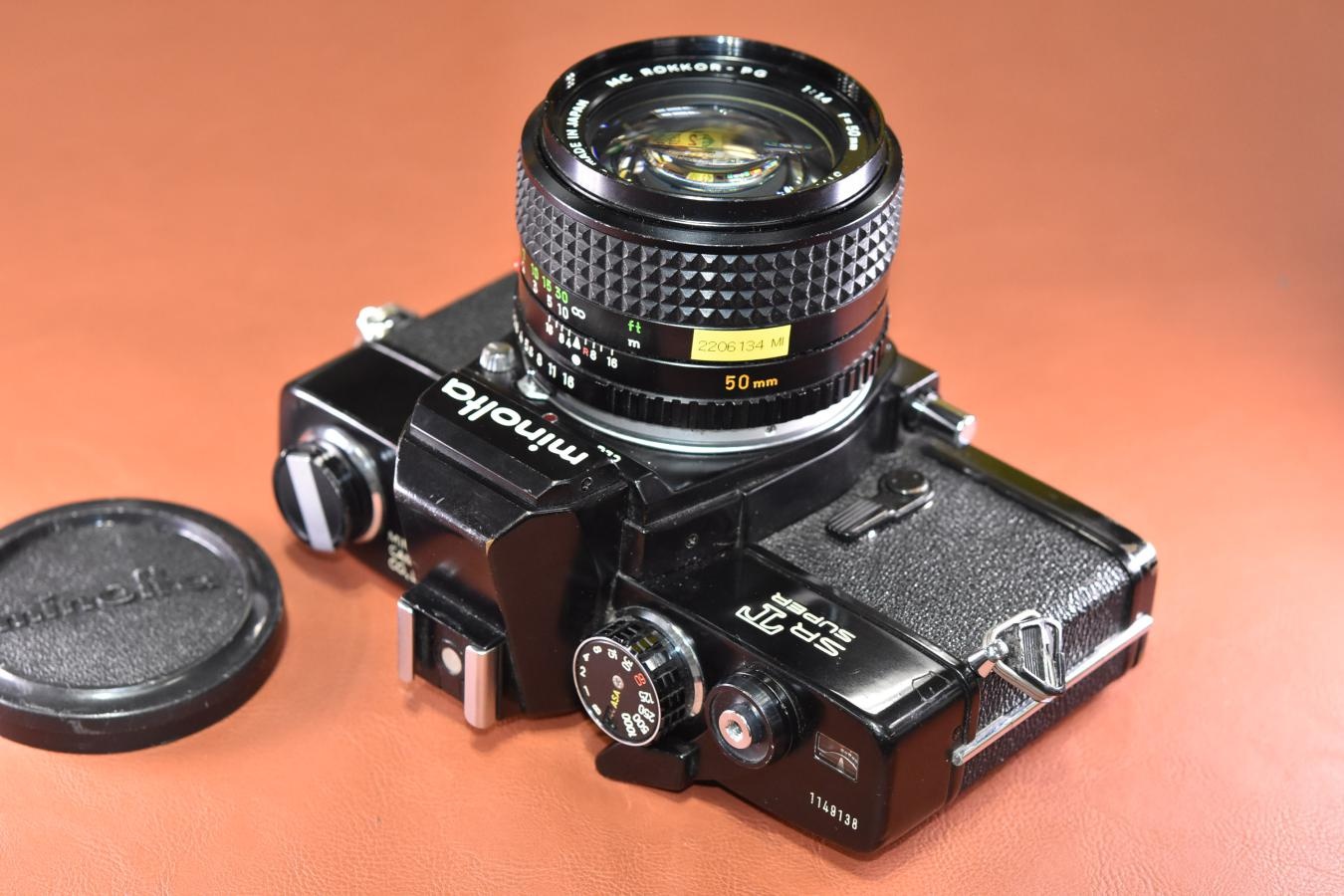 minolta SRT SUPER ブラック MC ROKKOR-PG 50/1.4付 【モルト交換済】