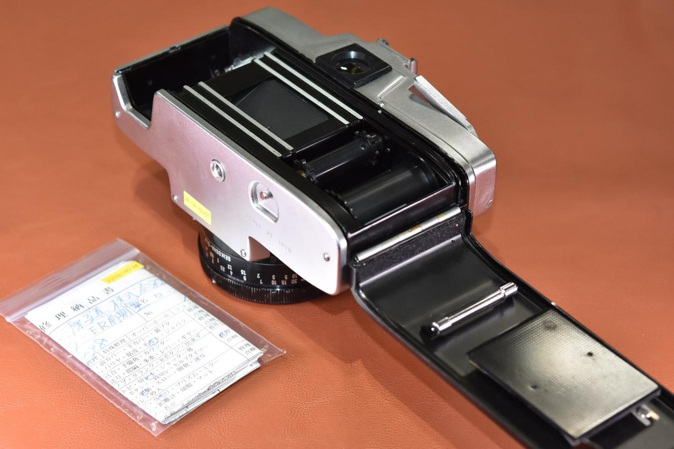 【希 少】MINOLTA-ER 前期型 米国輸出仕様  整備済【MINOLTA ROKKOR-TD 45/2.8 レンズ搭載】