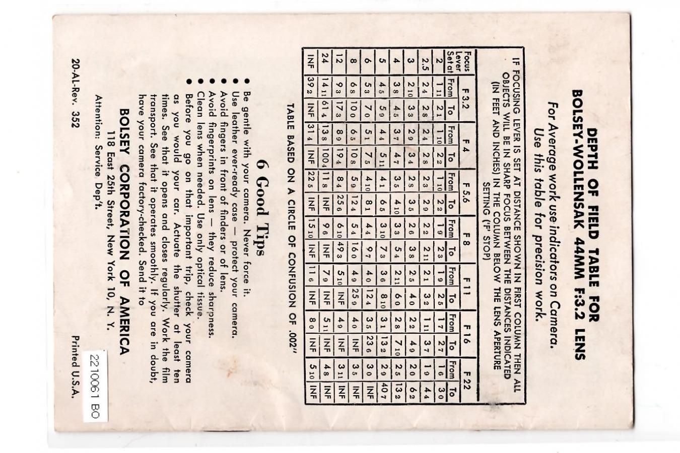 【絶版取説】BOLSEY B2 英文取説