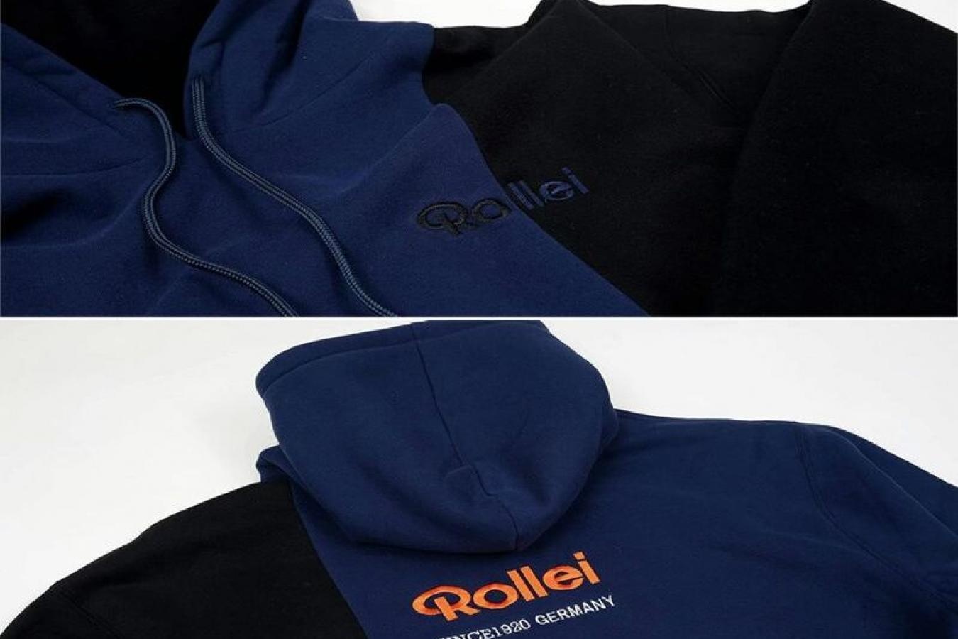 【新 品】Rollei パーカー ネイビー&ブラック L【Rollei 公式グッズ】