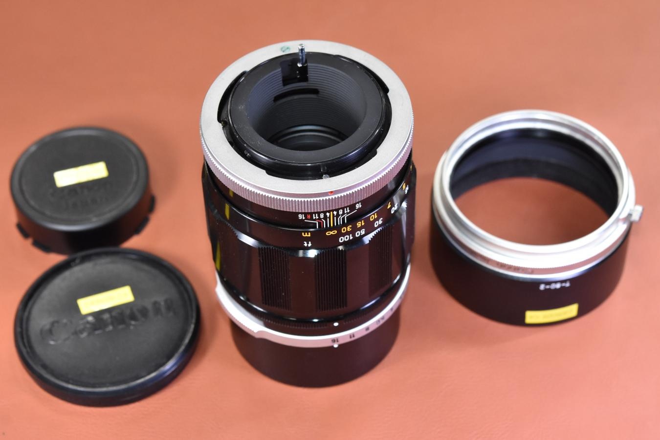 Canon FL 135mm F2.5 純正メタルフード付 【カメラ女子に絶大な人気のオールドレンズ】