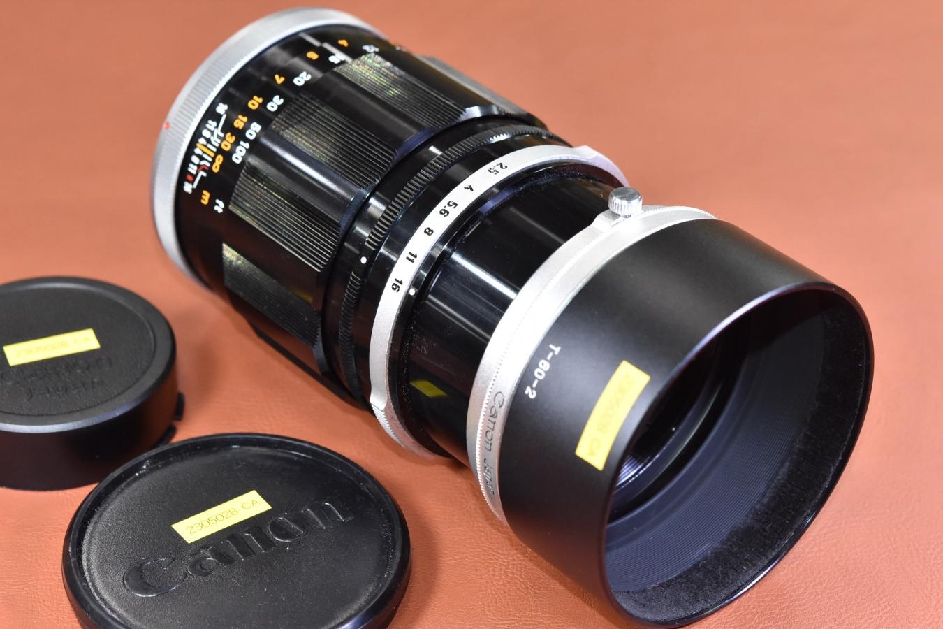 Canon FL 135mm F2.5 純正メタルフード付 【カメラ女子に絶大な人気のオールドレンズ】