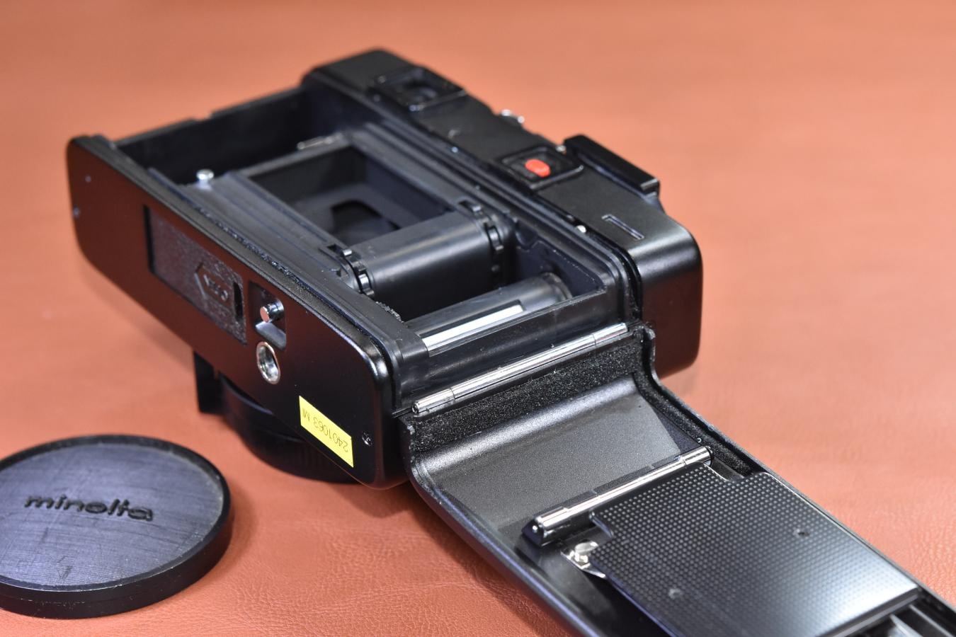 minolta HI-MATIC F Black モルト交換済 【ROKKOR 38/2.7  レンズ搭載】