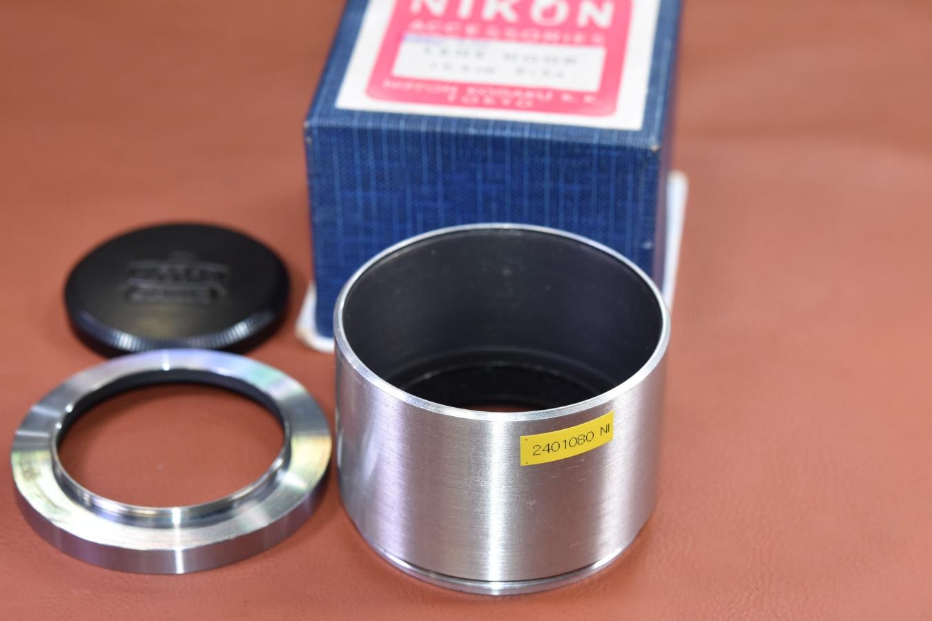 【希 少】NIPPON KOGAKU 13.5cm F3.5 Snap-on LENS HOOD 元箱付 【キレイな物をお探しの方必見!!自信ありの逸品!!】