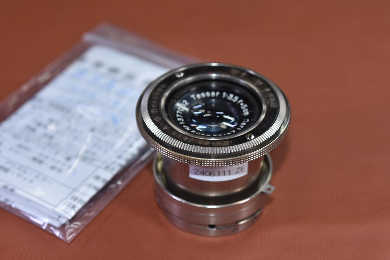 Carl Zeiss Jena Tessar 5cm F3.5 沈胴 Nickel 整備済【旧コンタックスマウントレンズ】