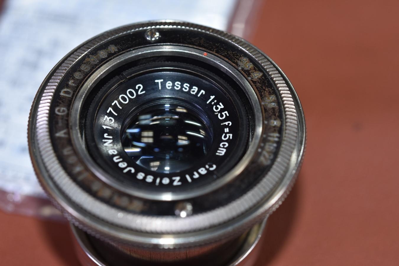 Carl Zeiss Jena Tessar 5cm F3.5 沈胴 Nickel 整備済【旧コンタックスマウントレンズ】