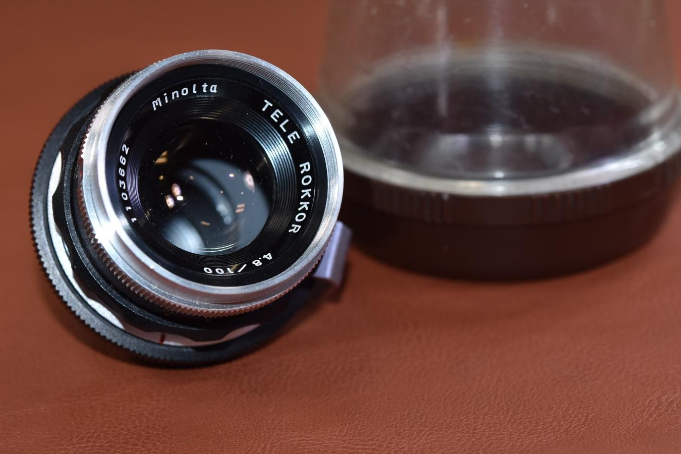 【希 少】Minolta TELE ROKKOR 100mm F4.8 純正ケース付 MINOLTA A用【キレイな物をお探しの方必見!!自信ありの逸品!!】