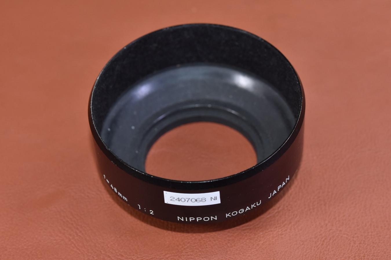 【希 少】NIPPON KOGAKU 48/2 METALHOOD 【Nikon AUTO 35用メタルフード】※キレイな物をお探しの方必見!!自信ありの逸品!!