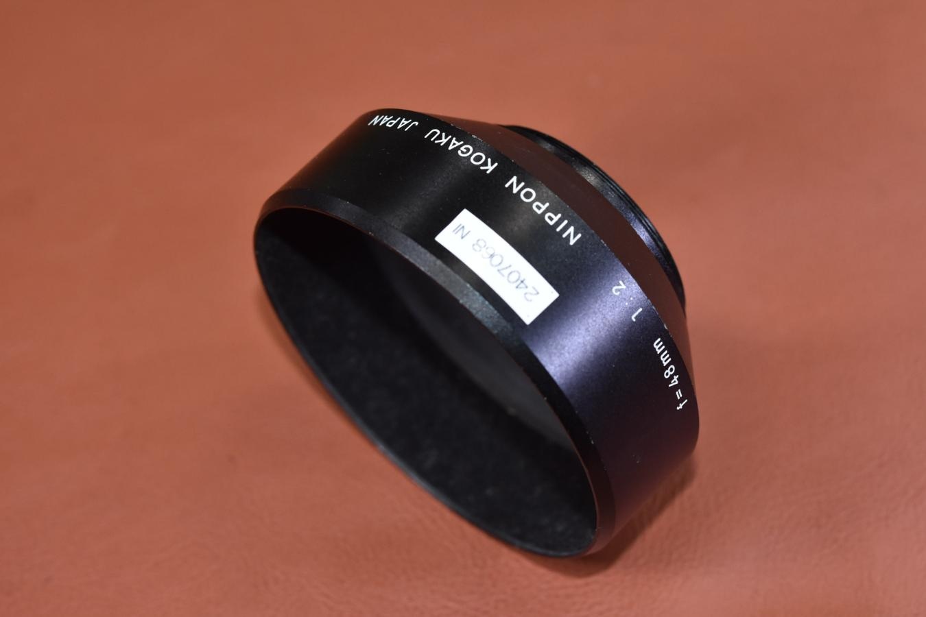 【希 少】NIPPON KOGAKU 48/2 METALHOOD 【Nikon AUTO 35用メタルフード】※キレイな物をお探しの方必見!!自信ありの逸品!!