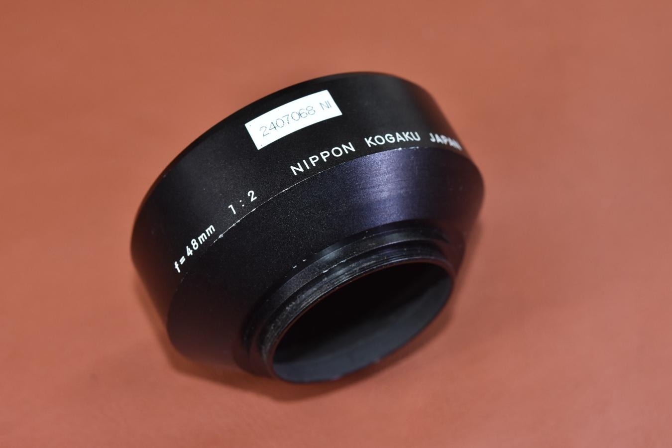 【希 少】NIPPON KOGAKU 48/2 METALHOOD 【Nikon AUTO 35用メタルフード】※キレイな物をお探しの方必見!!自信ありの逸品!!