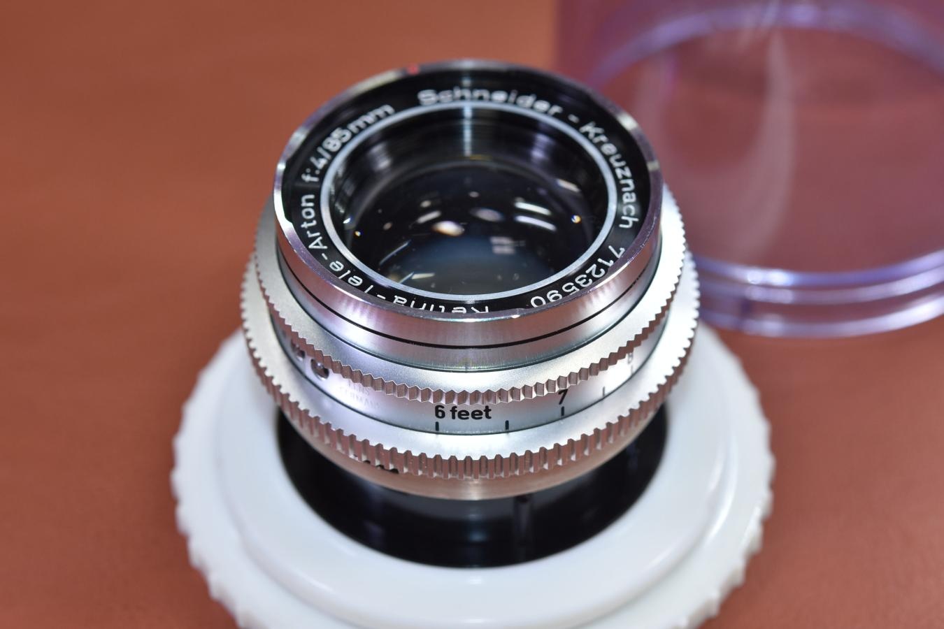 【希 少】Schneider-Kreuznach Retina-Tela-Arton 85mm F4 純正ケース付 【デッケルマウントレンズ】