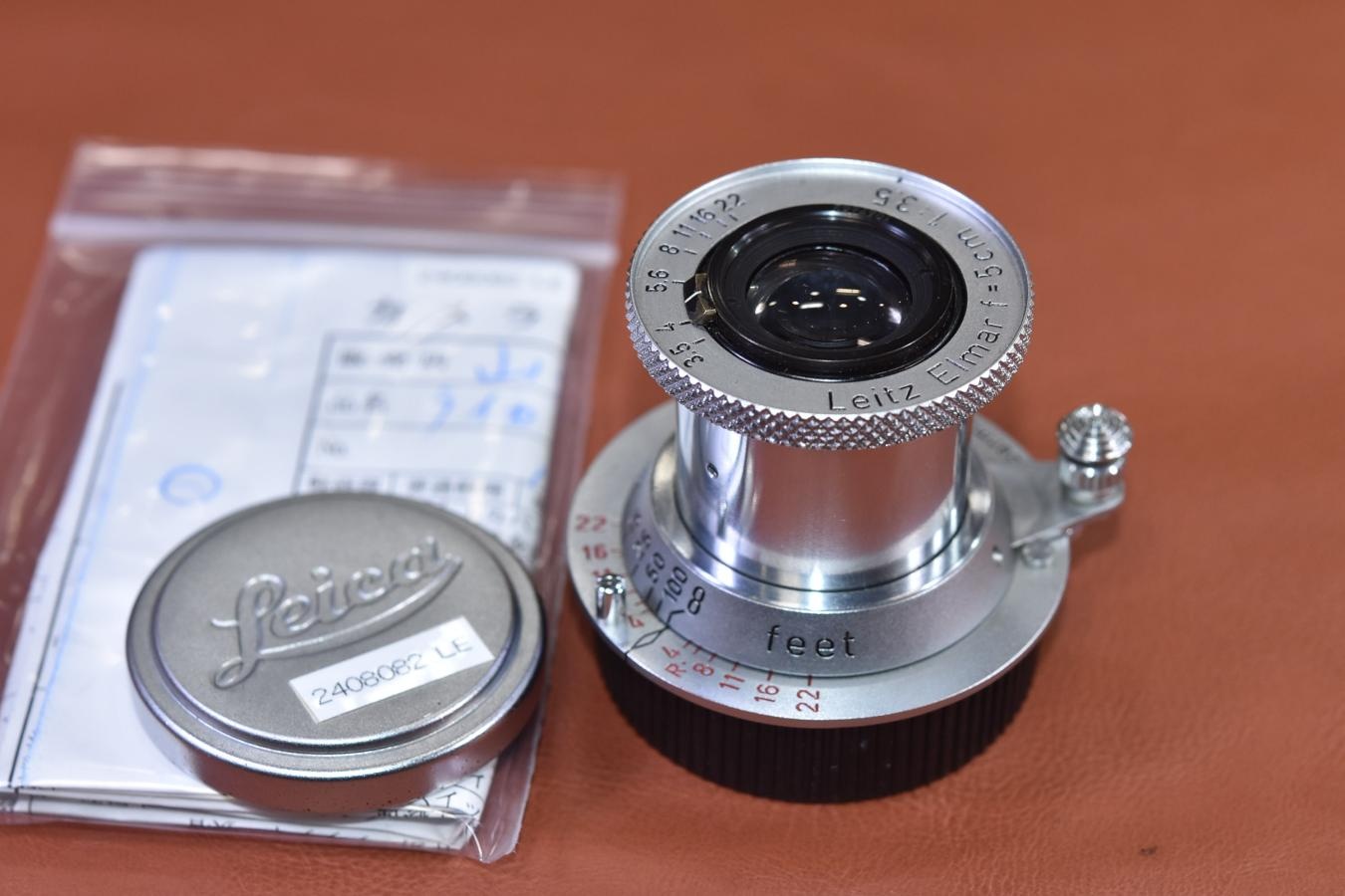 【希 少】 LEICA Red Elmar 5cm F3.5 沈胴 ダイヤマーク入り 104万台1952年製 整備済【LEICA Lマウントレンズ】