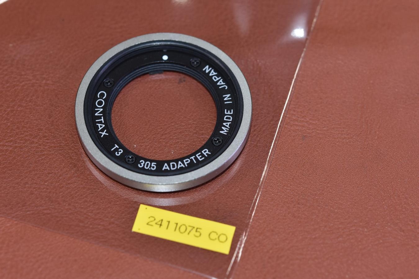 【希 少】CONTAX T3 30.5 ADAPTER Silver 【CONTAX T3用】※キレイな物をお探しの方必見!!自信ありの逸品!!