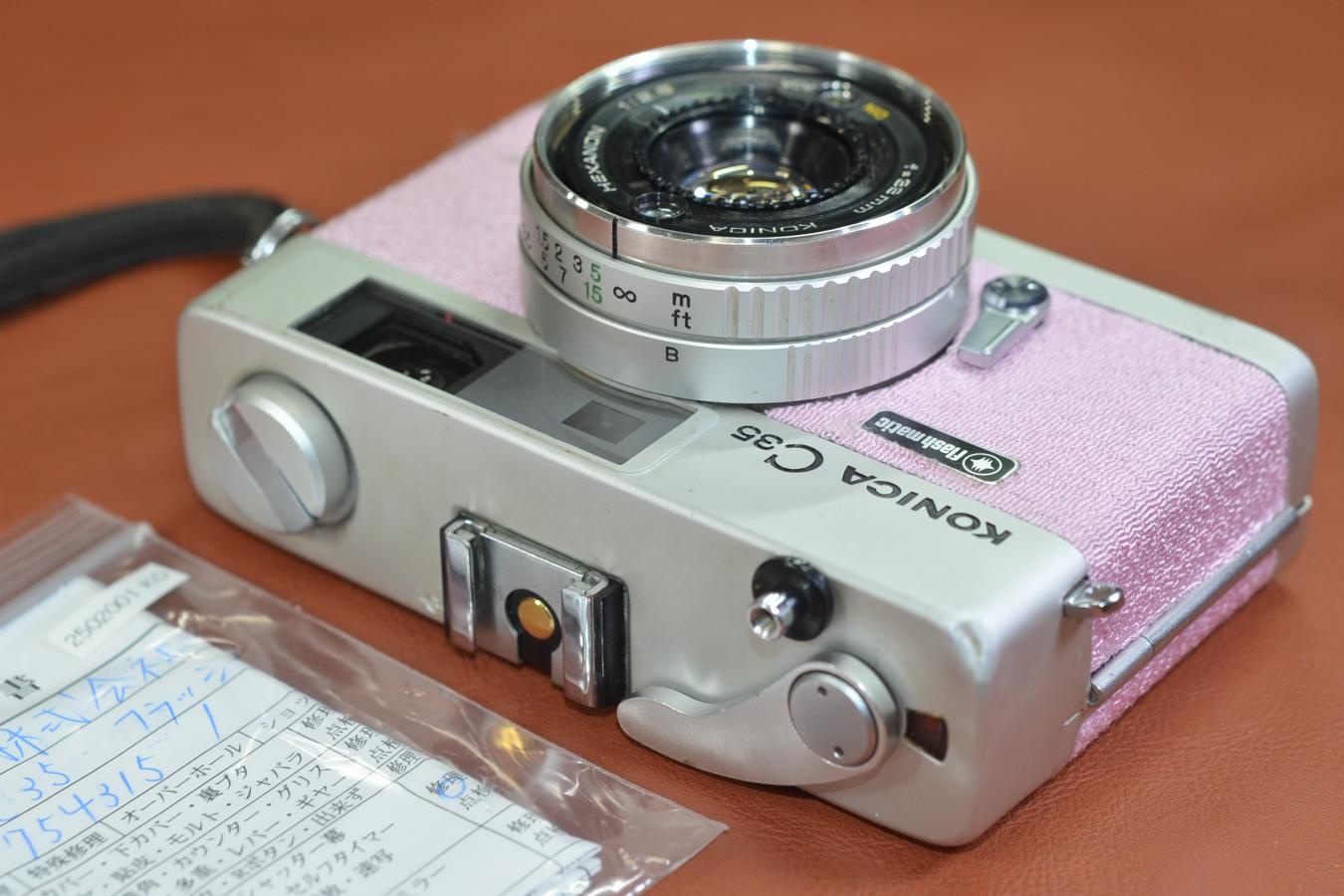 【リメイクカメラ】Konica C35 Flash matic Silver 整備済 【KONICA HEXANON 38/2.8 レンズ搭載】