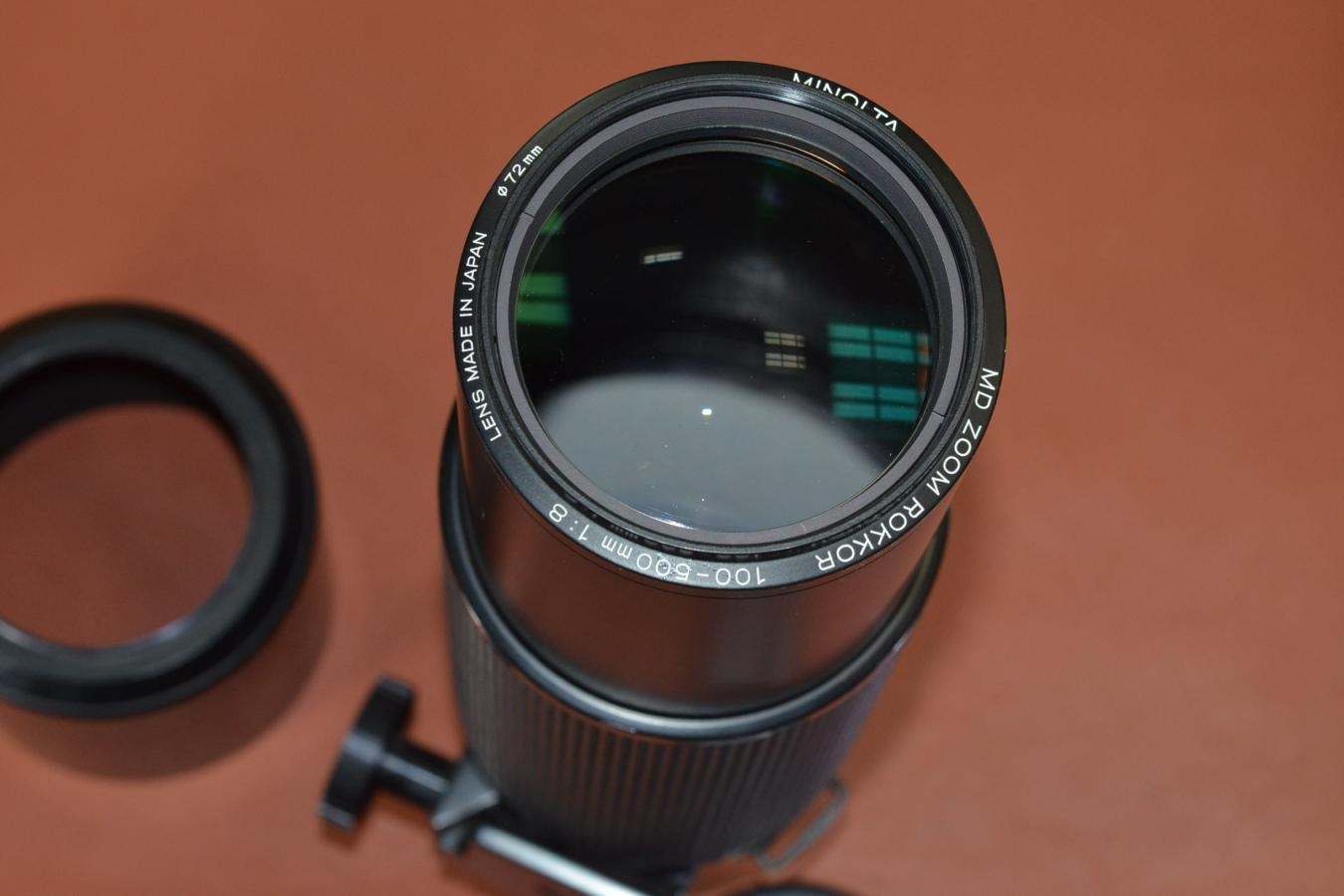 【希 少】MINOLTA MD ZOOM ROKKOR 100-500mm F8 【純正フード付】