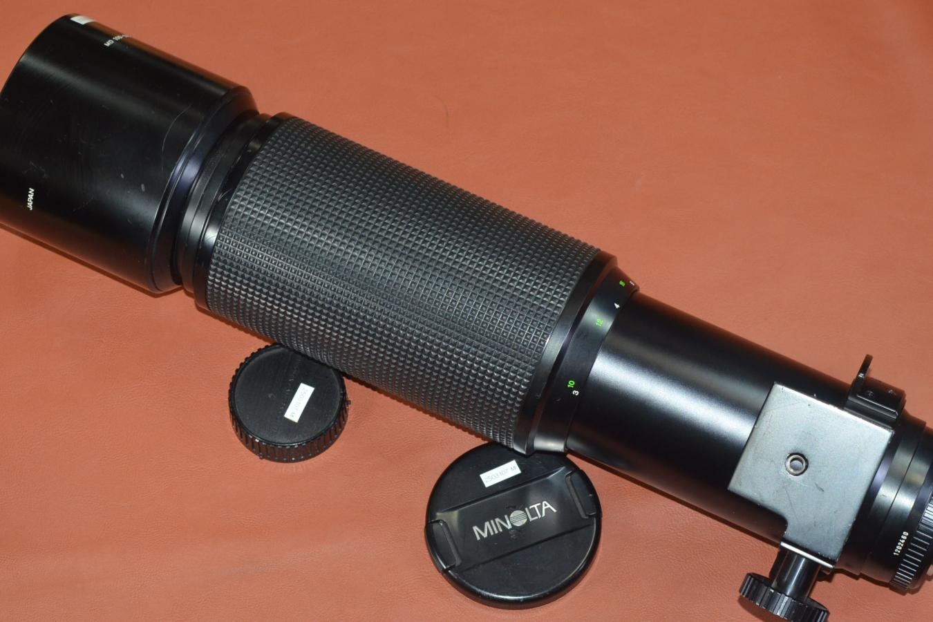 【希 少】MINOLTA MD ZOOM ROKKOR 100-500mm F8 【純正フード付】