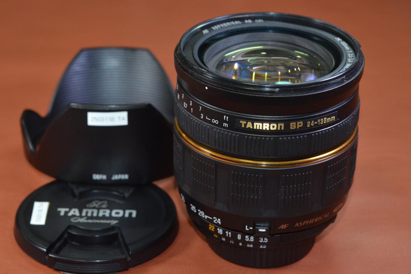 TAMRON SP 24-135mm F3.5-5.6 MACRO AD ASPHERICAL 純正フード付 【Model:190D Nikon用】