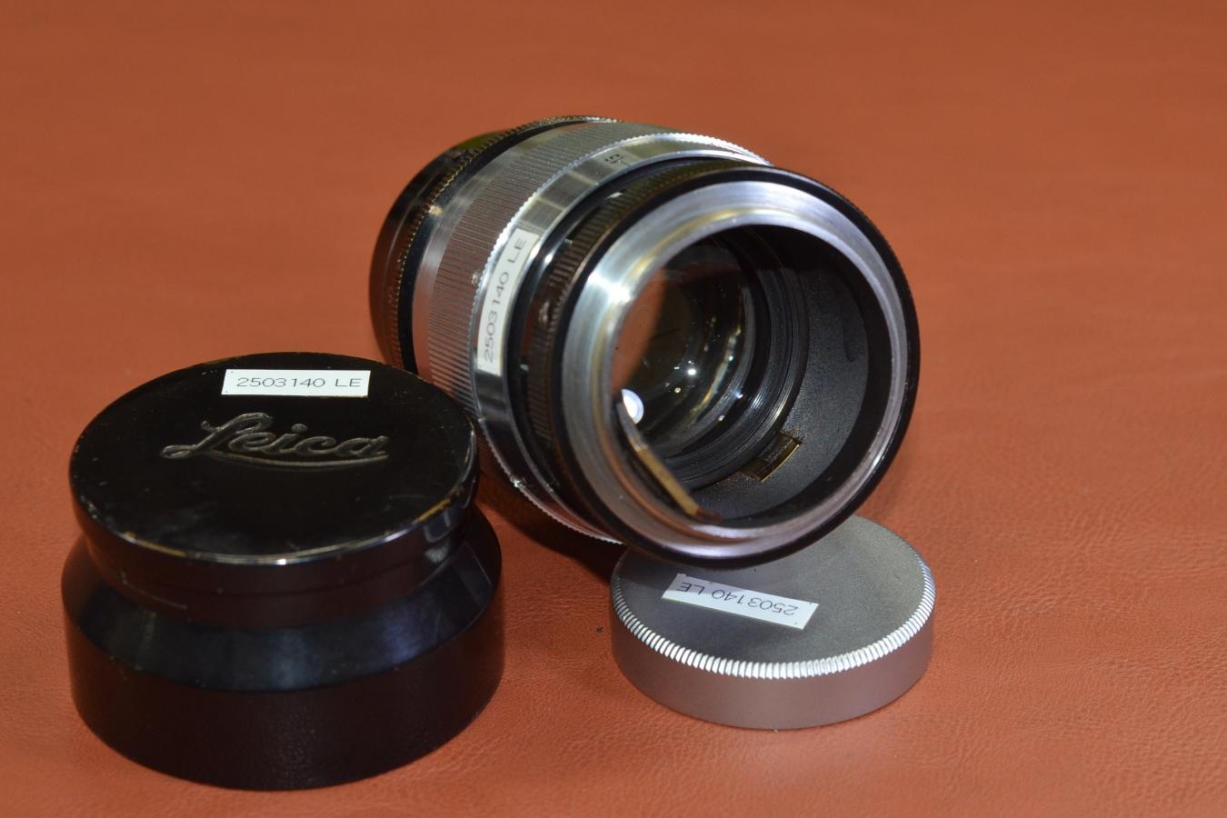 【希 少】LEICA Hektor 7.3cm F1.9 Silver×Black 純正フード付 【LEICA Lマウントレンズ】