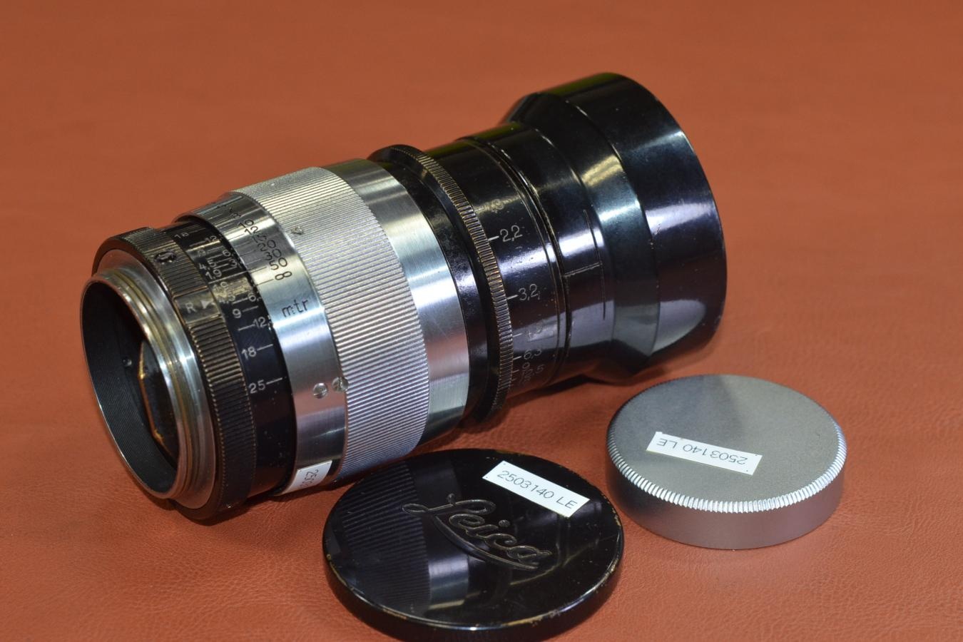 【希 少】LEICA Hektor 7.3cm F1.9 Silver×Black 純正フード付 【LEICA Lマウントレンズ】