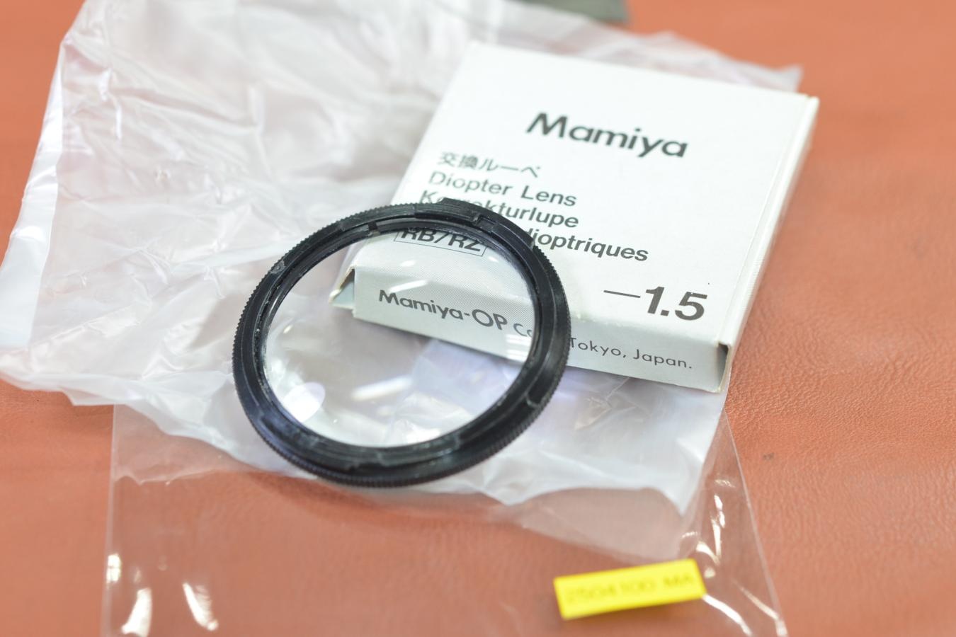 【絶版アクセサリー】Mamiya Diopter Lens-2.0(交換ルーペ) 元箱付(-1.5の物)【Mamiya RB67、RZ67用】※キレイな物をお探しの方必見!!