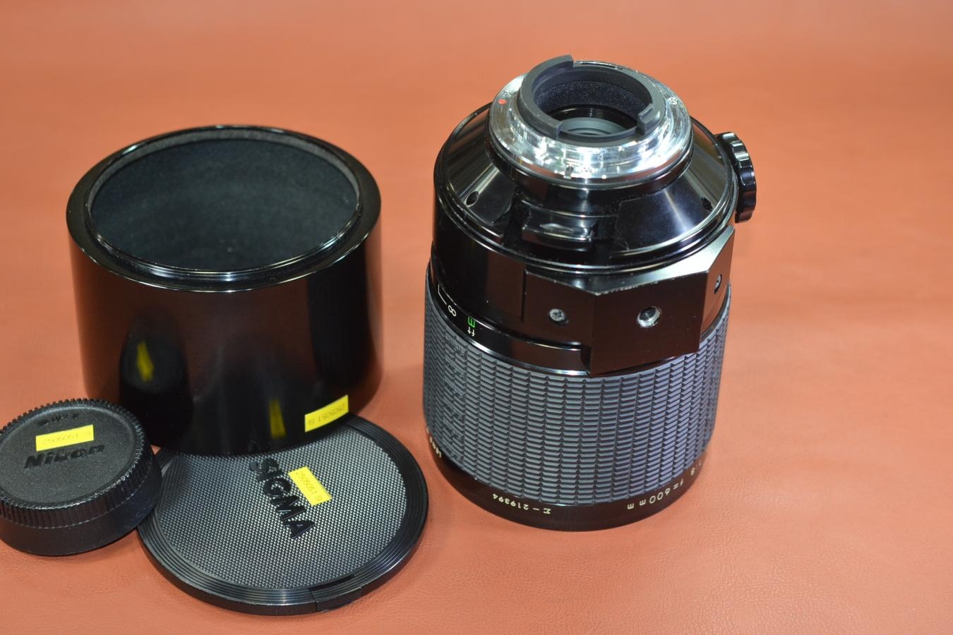 【B級特価品】CSIGMA MIRROR-TELEPHOTO MC 600mm F8 純正メタルフード付 【Nikon用】