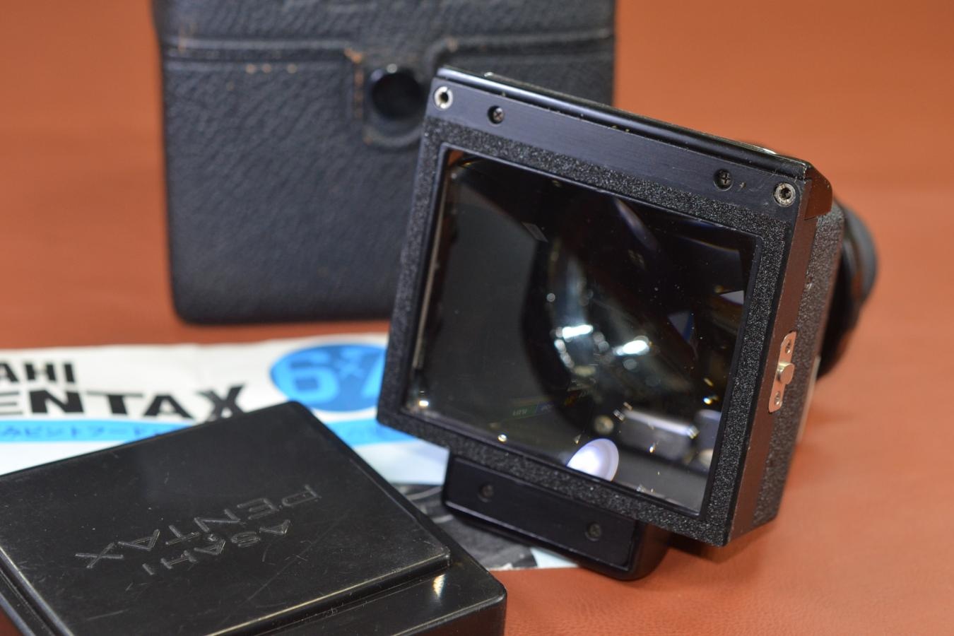ASAHI PENTAX 固定ピントフード モルト交換済 純正ケース、取説付【PENTAX 6×7用】