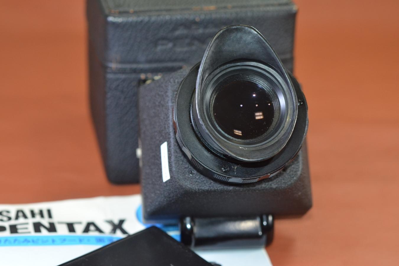 ASAHI PENTAX 固定ピントフード モルト交換済 純正ケース、取説付【PENTAX 6×7用】