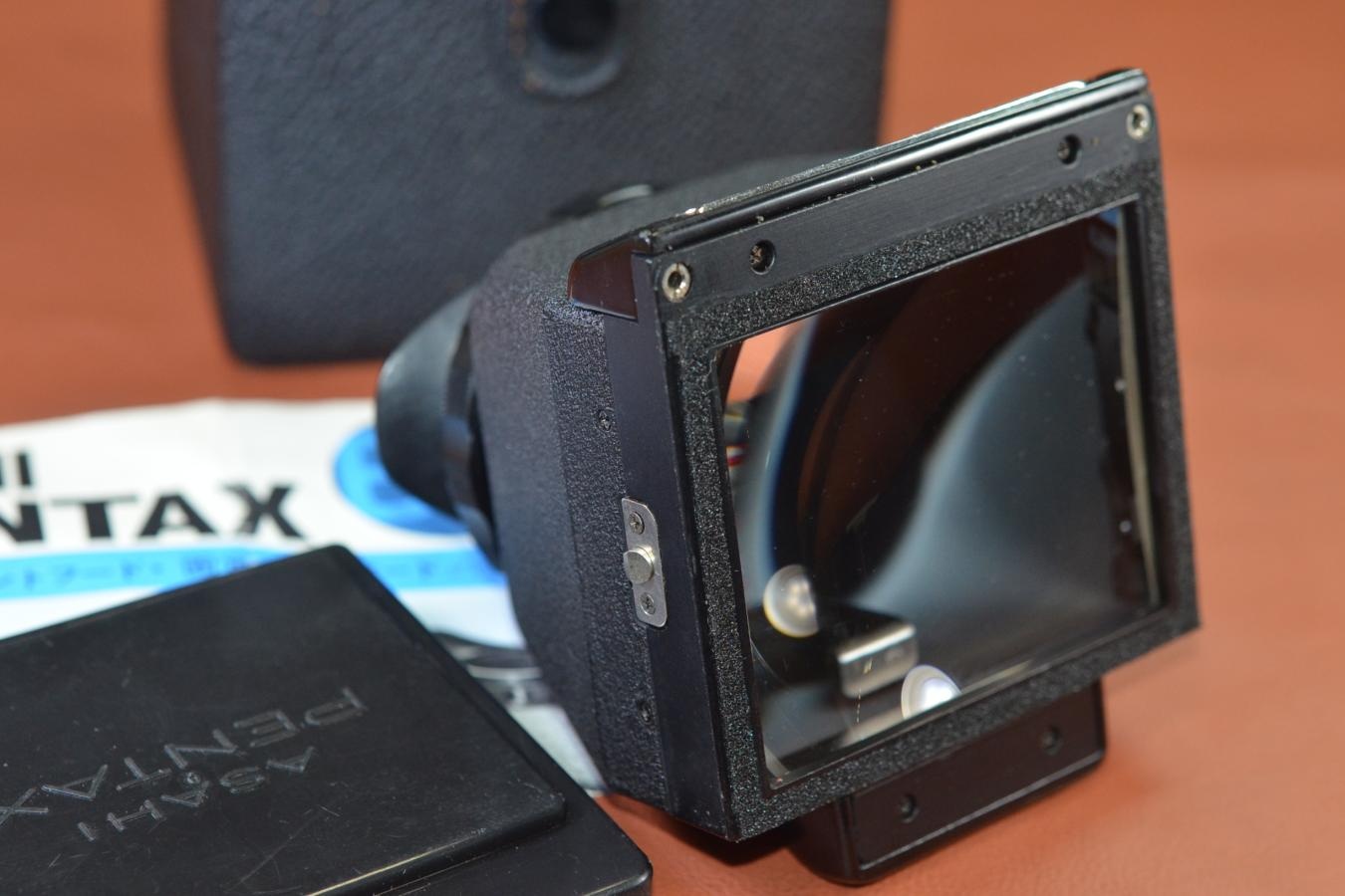ASAHI PENTAX 固定ピントフード モルト交換済 純正ケース、取説付【PENTAX 6×7用】