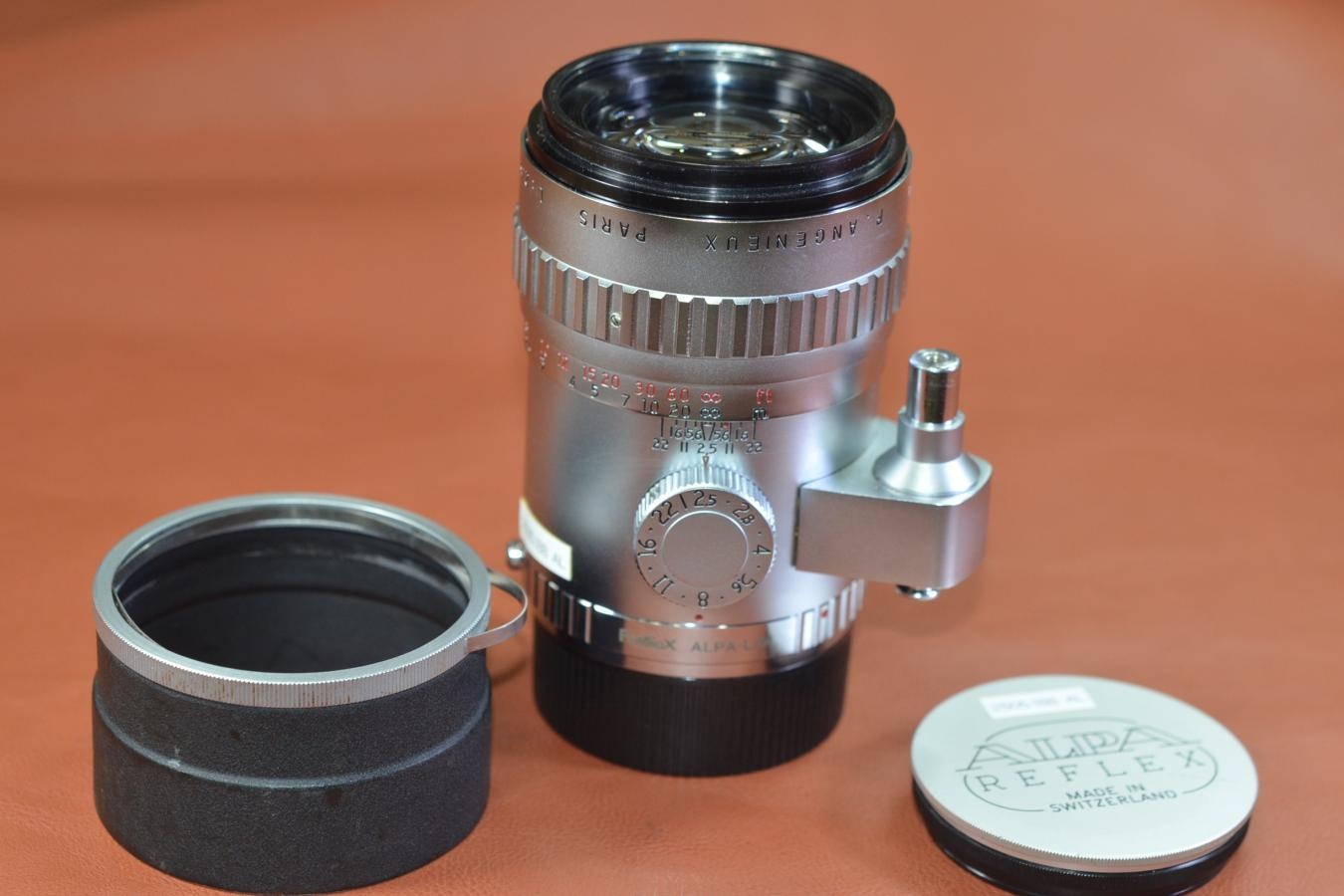 P.ANGENIEUX ALPA ALFITAR 90mm F2.5 【純正メタルフード、特注フィルター、ALPA→LEICA Mマウントアダプター付】