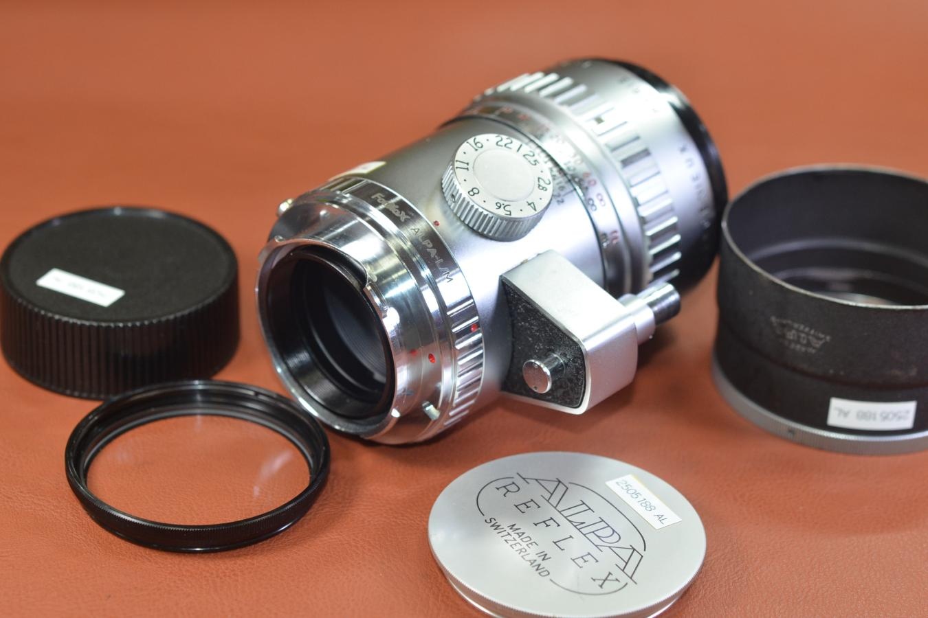 P.ANGENIEUX ALPA ALFITAR 90mm F2.5 【純正メタルフード、特注フィルター、ALPA→LEICA Mマウントアダプター付】