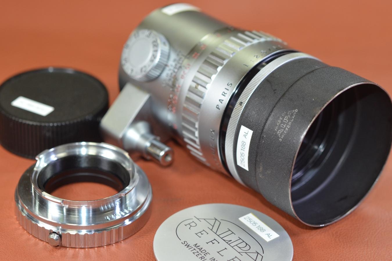 P.ANGENIEUX ALPA ALFITAR 90mm F2.5 【純正メタルフード、特注フィルター、ALPA→LEICA Mマウントアダプター付】