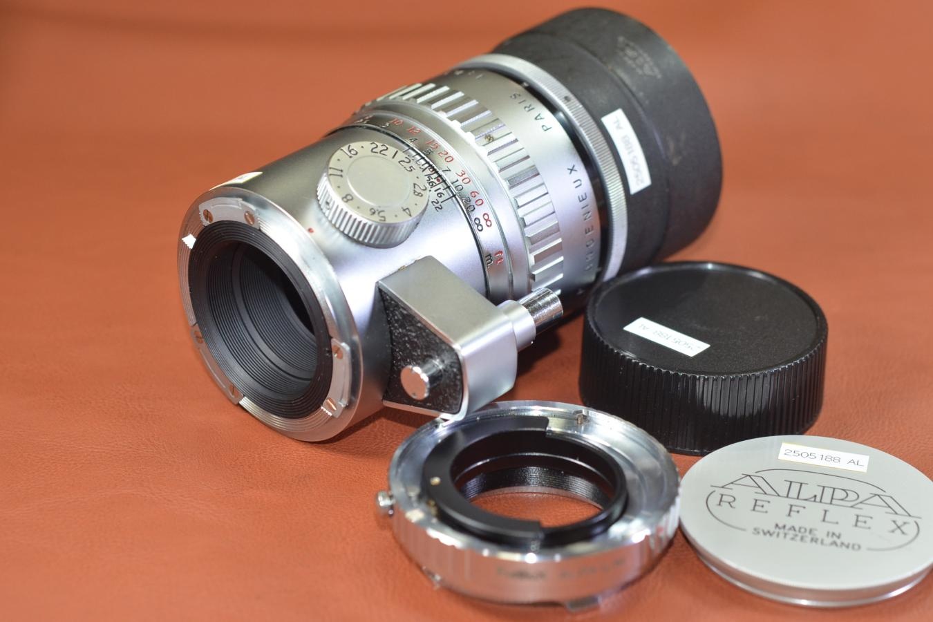 P.ANGENIEUX ALPA ALFITAR 90mm F2.5 【純正メタルフード、特注フィルター、ALPA→LEICA Mマウントアダプター付】