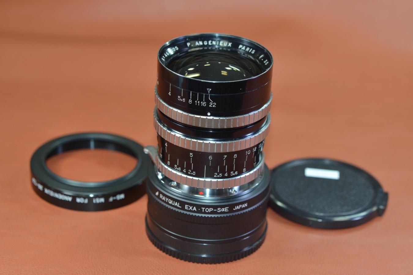 P.ANGENIEUX RETROFOCUS 35mm F2.5 TYPE R1 【メタルフード、エキザクタマウント→SONY Eマウントアダプター付】