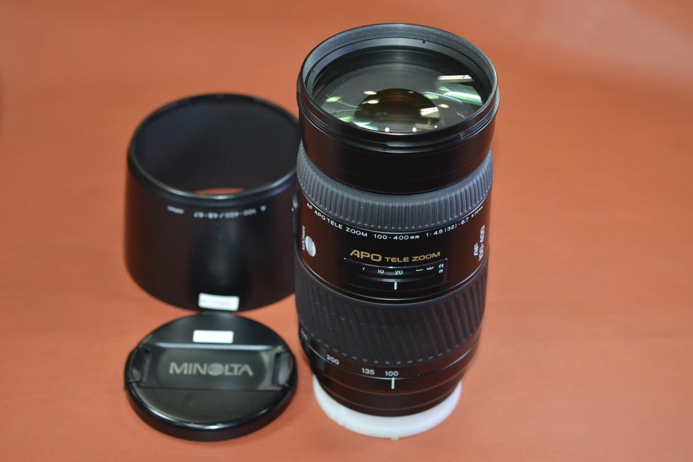 MINOLTA AF APO TELE 100-400mm F4.5-6.7 【純正フード付】