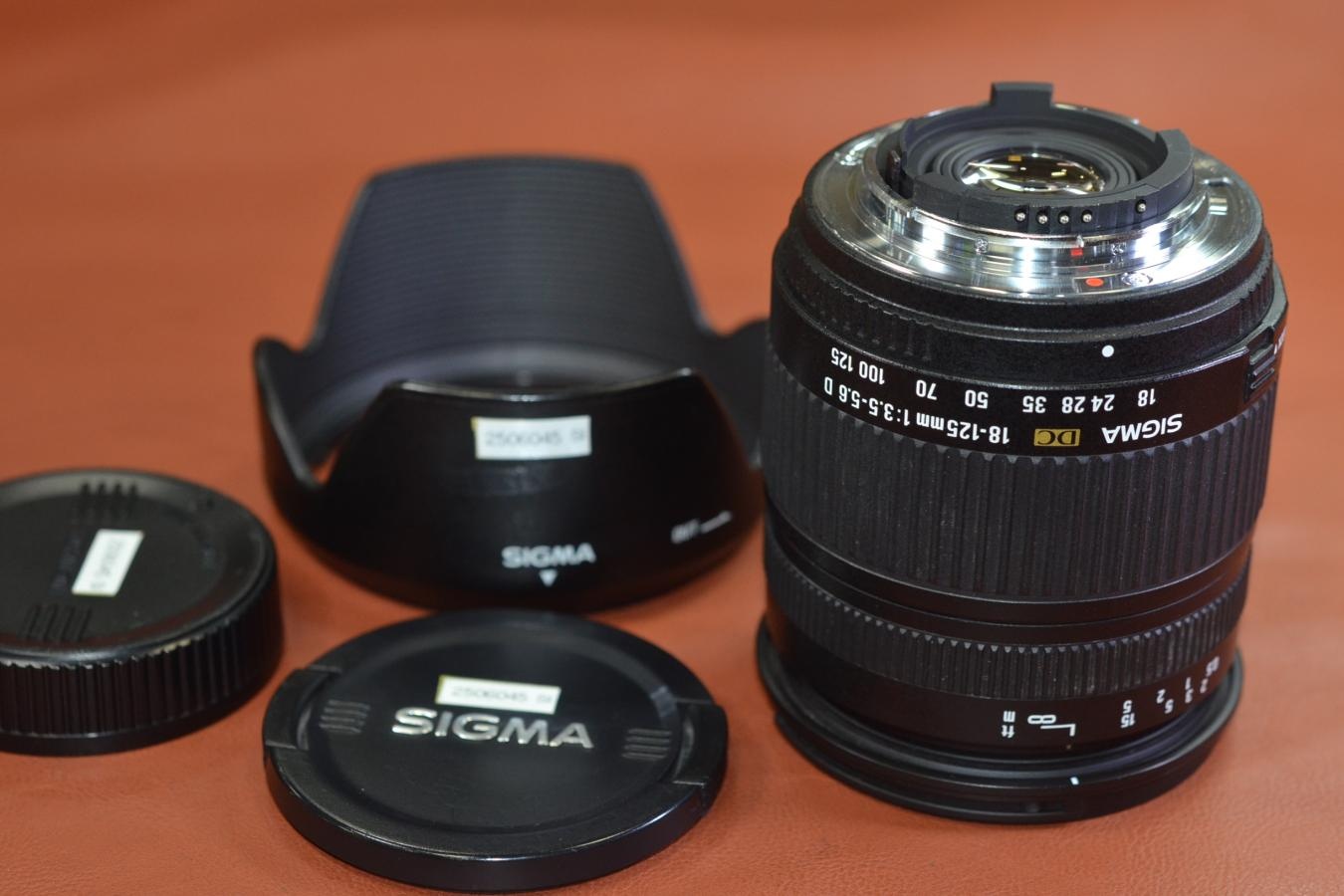 SIGMA 18-125mm F3.5-5.6 DC 純正フード付 【Nikon用】