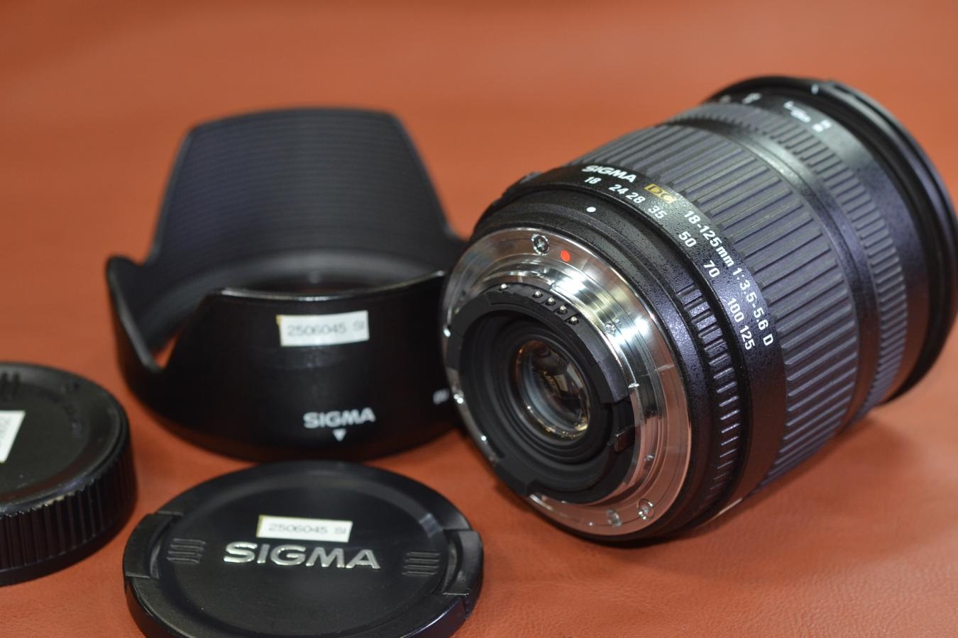SIGMA 18-125mm F3.5-5.6 DC 純正フード付 【Nikon用】