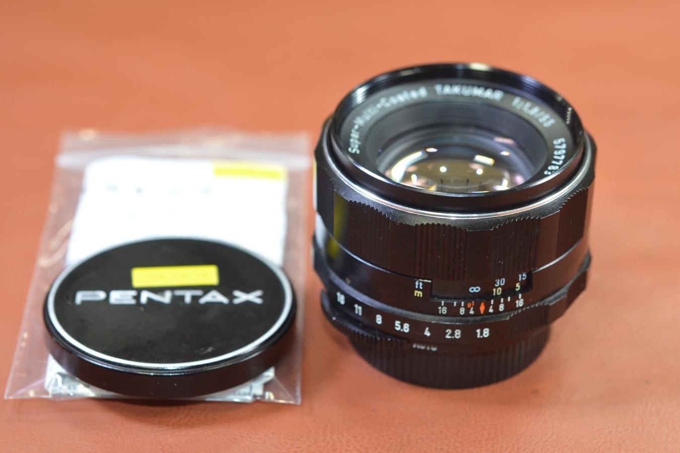 PENTAX Super-Multi-Coated TAKUMAR 55mm F1.8 整備済【カメラ女子に絶大な人気のオールドレンズ M42マウントレンズ】