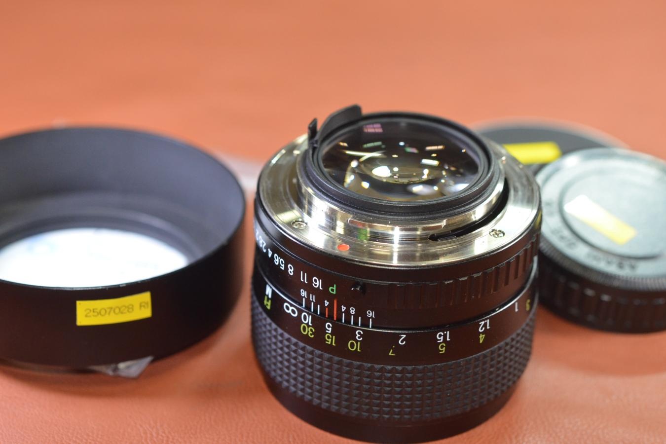 【希 少】RICOH RIKENON P 55mm F1.2 整備済 フード付 【Kマウントレンズ】