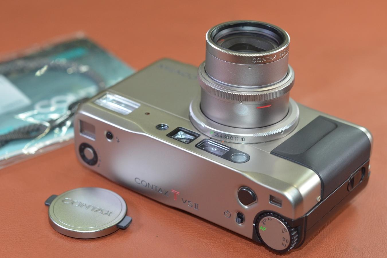 CONTAX TVS II D 純正30.5mm1A MC Filter、ストラップ、取説付 【キレイな物をお探しの方必見!!自信ありの逸品!!】