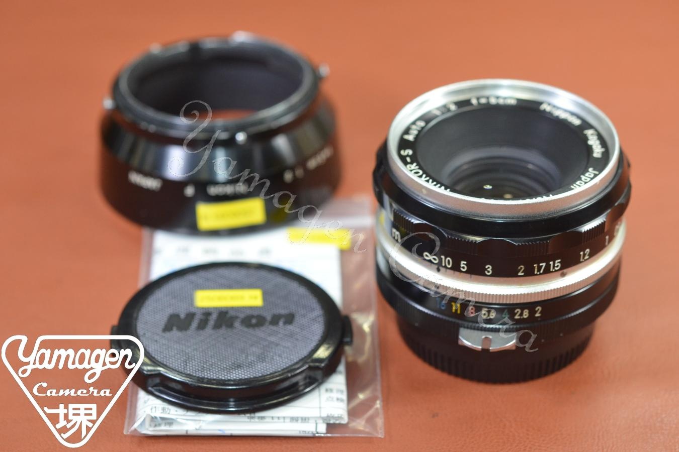 Nippon KogakuNIKKOR-S Auto 5cm F2 m表記のみ 整備済 【純正メタルフード付】