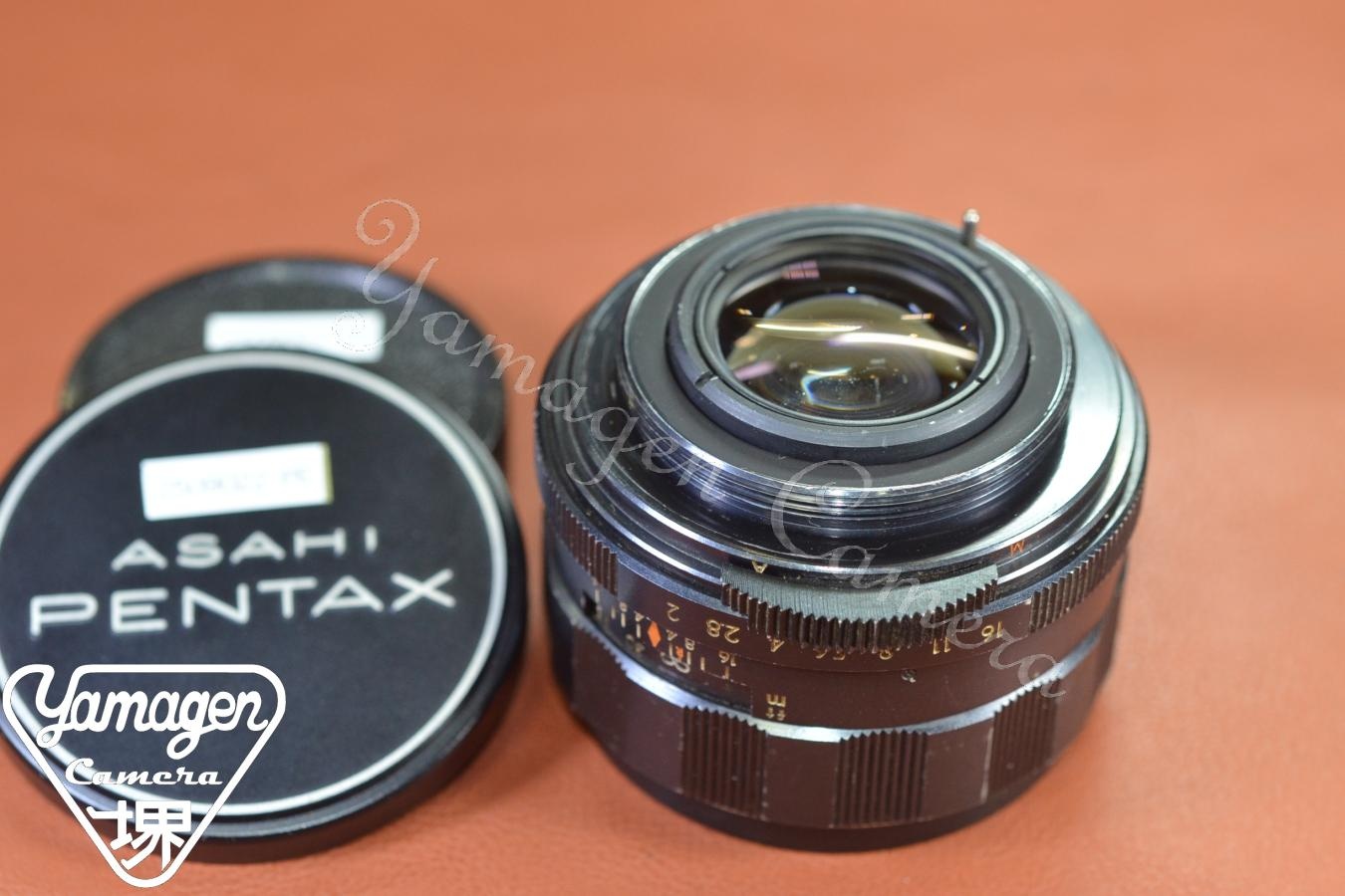 Asahi Opt.Co. Super-Takumar 55mm F2 黄色文字 初期型 【カメラ女子に絶大な人気のオールドレンズ M42マウントレンズ】