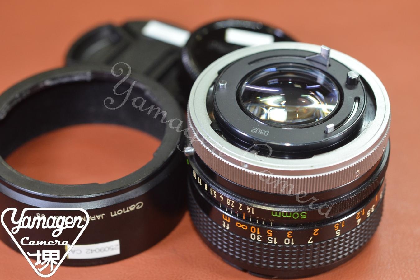 Canon  FD 50mm F1.4 S.S.C. 純正フードBS-55付【カメラ女子に絶大な人気のオールドレンズ】